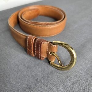 Vintage Coach British Tan Glove Tanned Leather Wide Belt Size L 28-30